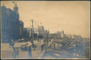 cca 1920 Shanghai Bund 16x11 cm