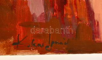 Kokas jelzéssel: Épületek. Olaj, farost, 25×35 cm