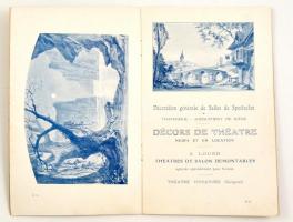 cca 1890 Decoration Theatrale. színházi dekorációval foglalkozó cég képes bemutató füzete a tulajdon...