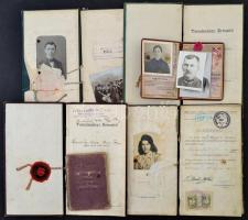 cca 1890-1940 Vegyes papírrégiség tétel, közte sok keményhátú fotóval, igazolványokkal, tanulmányi é...