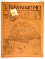 1929 A Haszonbaromfi c. újság 1., induló száma, szaksajtó kiállítás alkalmi bélyegzésével, Nagy-Magyarországos címlappal