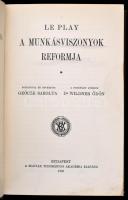 Le Pay: A munkásviszonyok reformja. Fordította: Geőcze Sarolta. Bp., 1903, MTA, VIII+540 p. Kiadói egészvászon-kötés, márványozott lapélekkel.