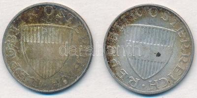 Ausztria 1972-1973. 10Sch Ag (2xklf) T:2 patina Austria 1972-1973. 10 Schilling Ag (2xdiff) C:XF patina