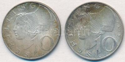 Ausztria 1972-1973. 10Sch Ag (2xklf) T:2 patina
Austria 1972-1973. 10 Schilling Ag (2xdiff) C:XF pa...
