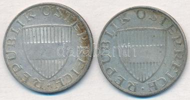 Ausztria 1958-1971. 10Sch Ag (2x) T:2 patina
Austria 1958-1971. 10 Schilling Ag (2x) C:XF patina