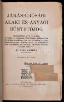 Dr. Acél András: Járásbírósági alaki és anyagi büntetőjog. Bp., 1938, Grill Károly, XIII+2+472 p. Ki...