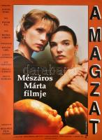 1993 Ladányi Klára (?-): A magzat, magyar-lengyel film plakát, rendezte: Mészáros Márta, hajtásnyommal, 83x58,5 cm