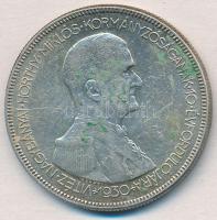 1930. 5P Ag "Horthy jobbra" T:2,2- patina Adamo P8