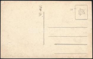 cca 1930 Korcsolyázók, fotólap, hátulján feliratozva, 13,5×8,5 cm