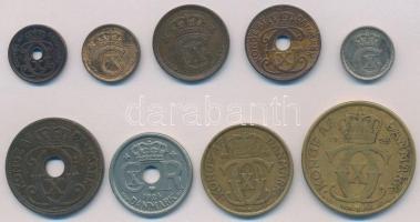 Dánia 1915-1932. 1ö-2K (9xklf) közte 1db Ag T:2,2-
Denmark 1915-1932. 1 Ore - 2 Kroner (9xdiff) inc...