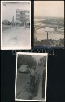 cca 1960-1970 Budapesti látképek, életképek, 14 db amatőr fotó, közte kevés katonai is, 9×14 cm
