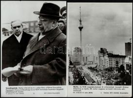 cca 1980 10 db külpolitikával kapcsolatos MTI fotó 25x21 cm