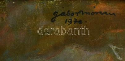 Gábor Móric (1889-1987): Női portré 1970. Olaj, vászon, jelzett, keretben, 80×60 cm