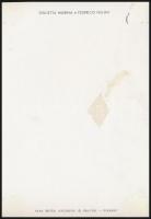 Federico Fellini (1920-1993) filmrendező  és Giulietta Masina (1921-1994) színésznő dedikált fotólap...