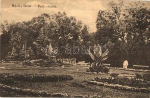 1914 Buziásfürdő, Baile Buzias; Park. Kiadja Heksch Manó / park (EB)