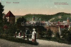 Brassó, Kronstadt, Brasov; részlet az áttörésről, látkép / Partie vom Durchbruch / general view (EK)