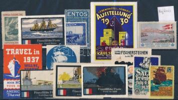 Hajózás levélzáró összeállítás berakólapon / poster stamps