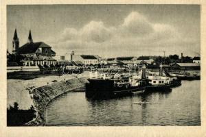 Komárom, Komárno; Kikötő, gőzhajók / port, harbor, steamships (EB)