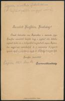 1921 A Soproni népszavazáson részvételre buzdító levél a népszavazás Szervezőbizottságától Szeretett Honfitárs, Honleány címmel.