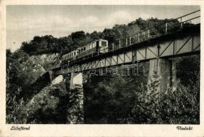 Lillafüred (Miskolc), Viadukt, vasúti híd, erdei kisvasút, vonat (EK)