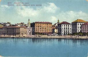 Split, Spalato; Zapadni dio obale / Porto occidentale della marina / west part of the coast. Purger & Co. No. 11564. (EK)