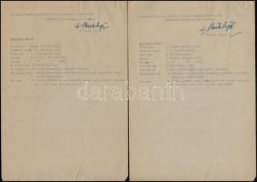 1954 Barta Lajos (1878-1964) író 6 db gépelt levele, 4 db a saját kezű aláírásával, Téri Árpád (1916...