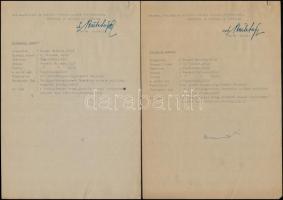 1954 Barta Lajos (1878-1964) író 6 db gépelt levele, 4 db a saját kezű aláírásával, Téri Árpád (1916...