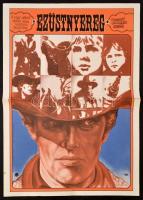 1979 Miklós Károly (?-): Ezüstnyereg, olasz western filmplakát, főszereplő: Giuliano Gemma, hajtásnyommal, 59x41,5 cm