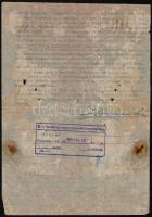 1944 Balatonakarattyai csendőr különítmény jelentése zsidóbarát tevékenységről. Megviselt papíron