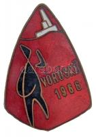 ~1966. Vöröskő 1966 zománcozott fém jelvény (19x27mm) T:1- kis patina
