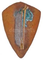 ~1966. "Vöröskő 1966" zománcozott fém jelvény (19x27mm) T:1- kis patina