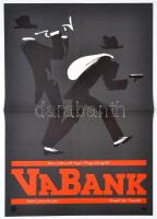 1981 Szirányi István (1951-): Vabank, lengyel film plakát, hajtott, 56x39 cm