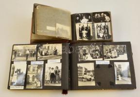 cca 1935-1956 2 db fotóalbum családi fényképekkel, nagyrészt feliratozva