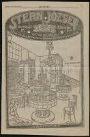 1915 Koch Jenő kályhagyára/Stern József cs. és kir. udv. szállító nagyméretű újságreklám, 39x26 cm