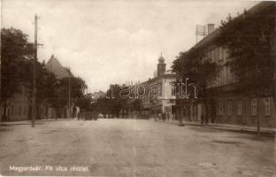 Magyaróvár, Mosonmagyaróvár; Fő utca, Központi szálloda és kávéház, katonák az úton