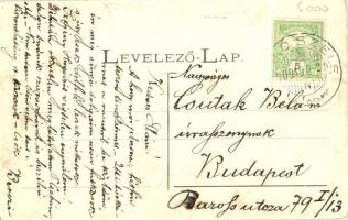 1909 Tápiószele, Artézi kút és piac tér, csoportkép a helyiekkel. Kiadja Hoffer Ignác (fl)