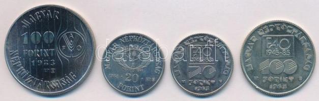 1983. 100ft Cu-Ni "FAO-SOROZAT II. - Több gabonát a világnak" tokban, tanúsítvánnyal + 198...