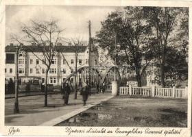 Győr, Újváros, vashíd, Evangélikus Convent épület (fa)