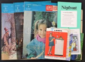 Vegyes papírrégiség tétel: fotók, újságok lapszámai, képeslapok, stb., érdekes, átnézésre érdemes an...