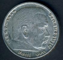 Német 3. Birodalom 1936A 5M Ag "Hindenburg" T:2/3