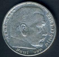 Német 3. Birodalom 1936A 5M Ag "Hindenburg" nagy h.k.-tel T:2/3