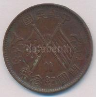 Kína ~1912. 10c Cu T:2,2- patina
China ~1912. 10 Cash Cu C:XF,VF patina
