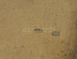 Ezüst (Ag.) art deco cigarettatárca, jelzett, mesterjeggyel (BM), nettó: 153 g, 11×8 cm