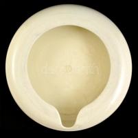 Zsolnay ágytál, jelzett, máz alatti repedésekkel, d: 28,5 cm