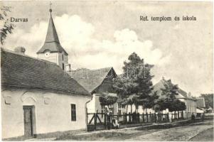 Darvas, Református templom és iskola