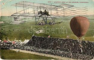 1910 Aviation meet at Los Angeles, aircraft, hot air baloon (b)