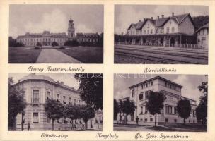 Keszthely, Herceg Festetics kastély, Vasútállomás, Eötvös alap, Dr. Jobs szanatórium