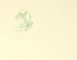 Jelzett virágos tál, matricás, kopott, d: 30