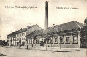 1913 Kiskunfélegyháza, Kossuth utcai gőzmalom. Kiadja Roykó B.