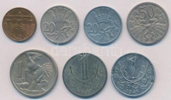 Csehszlovákia 1922-1943. 10h-1K (7x) T:2,2- Czechoslovakia 1922-1943. 10 Haleru - 1 Koruna (7x) C:XF,VF